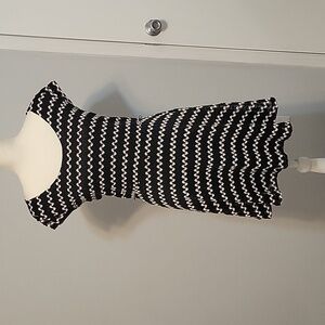 Candie's Black & White Fit-and-Flare Dress - Size XL